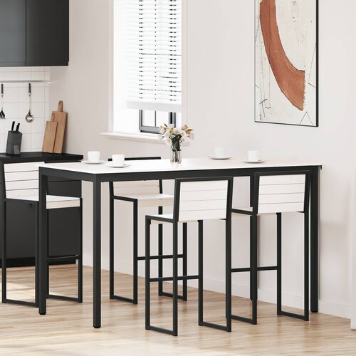  Stol za bar Bijelo 180 x 90 x 105 cm Čvrsto borovo drvo Slike