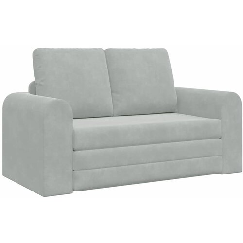 VidaXL Sofa postelja 60cm Svetlo siva Žamet, (5000138700) Slike