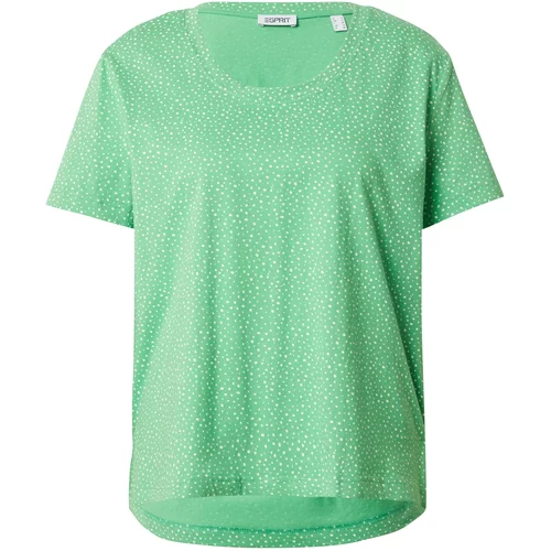 Esprit Majica svetlo zelena / bela