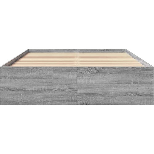  Okvir za krevet boja hrasta 140x190 cm od konstruiranog drva Slike