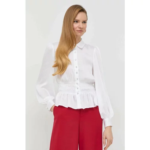 Guess Košulja za žene, boja: bijela, regular, s klasičnim ovratnikom
