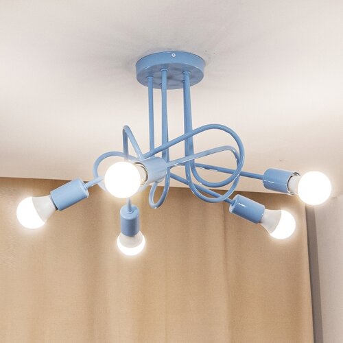  plafonski luster oxford 5xE27/15W/230V plave boje Slike