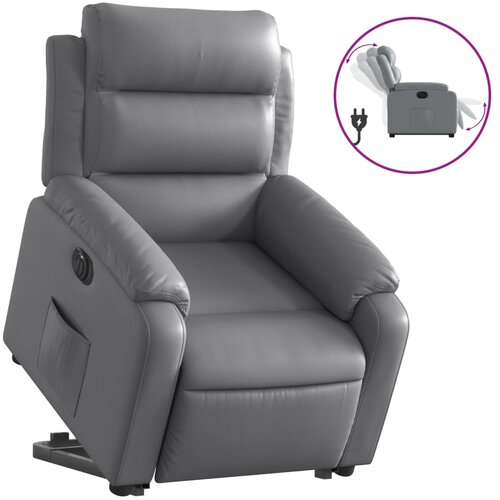 Maison Chic Električni naslanjač - Relax naslanjač s funkcijo vstajanja sivo umetno usnje, (22061317) Cene
