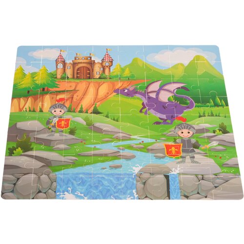  Set drvenih kocki za gradnju dvorca s vitezovima Slike