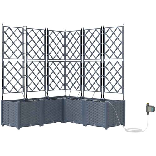  Vrtna saksija 5 pcs Svijetlo siva 120 x 120 x 142 cm Plastika Slike