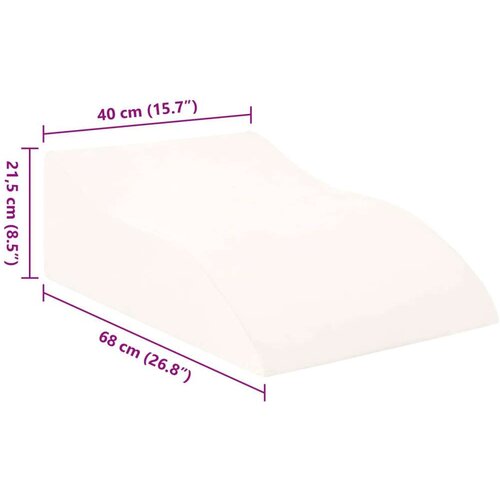  Jastuk za nogu Bijelo 68 x 40 x 18 cm Slike