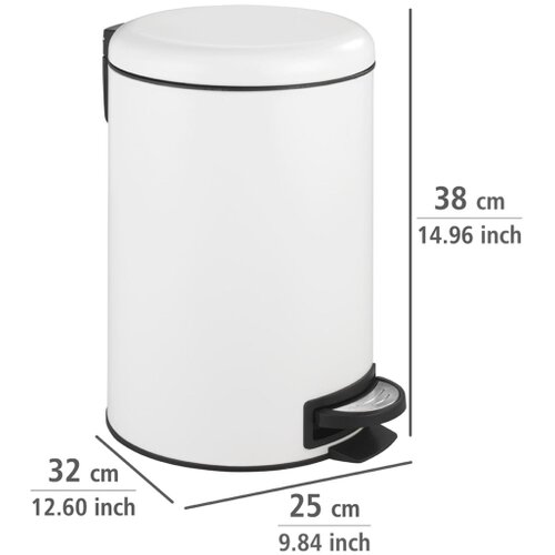 Wenko 22707100 - kanta za otpatke leman 25x38 cm bela/crna Slike
