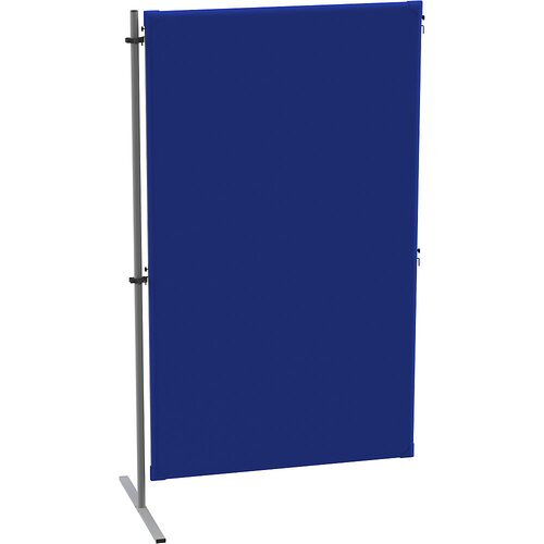 eurokraft pro Predelna stena, z 1 plosko T-nogo, priključni element, ŠxG 1000 x 650 mm, modre barve Cene