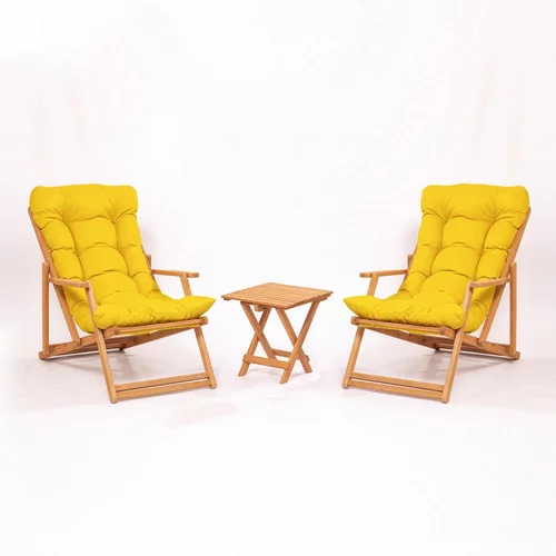 Woody Fashion Set vrtnog namještaja - stol i stolice (3 komada) Cristian