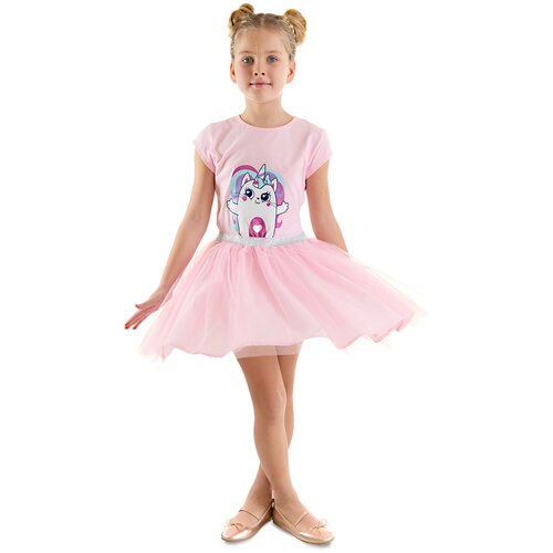 Denokids Kitten Unicorn Girl Tulle Dress Slike