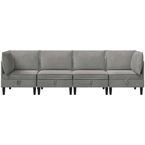  Set namje&amp;scaron;taja za dnevni boravak 4 pcs Svjetlosiva Bar&amp;scaron;un Slike