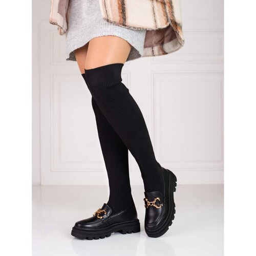 SHELOVET Black women&amp;#039;s boots with elastic upper Slike