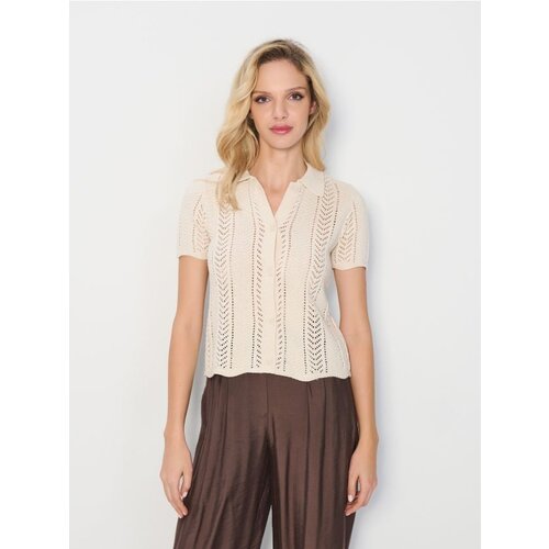 Sinsay Pletiva bluza s ovratnikom Slike