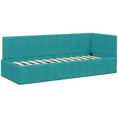  Kutni okvir kreveta s uzglavljem Tirkizna 80 cm x 200 cm Bar&amp;scaron;un Slike
