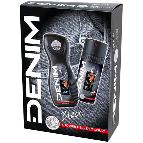 Denim black poklon set ( dezodorans u spreju 150 ml + gel za tuširanje 250 ml) Slike