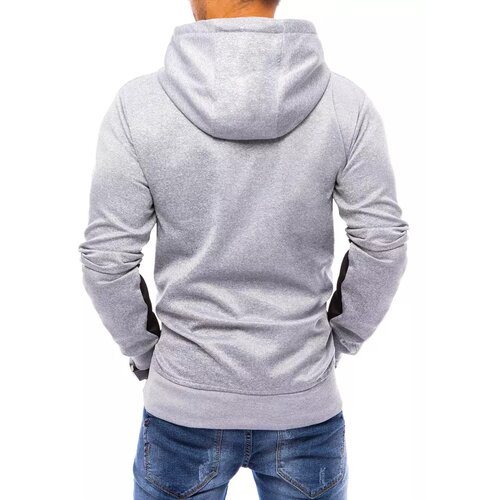 DStreet Light gray men's hoodie BX5109 Slike
