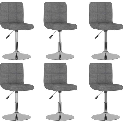  Okretne blagovaonske stolice od tkanine 6 kom svjetlosive Cijene