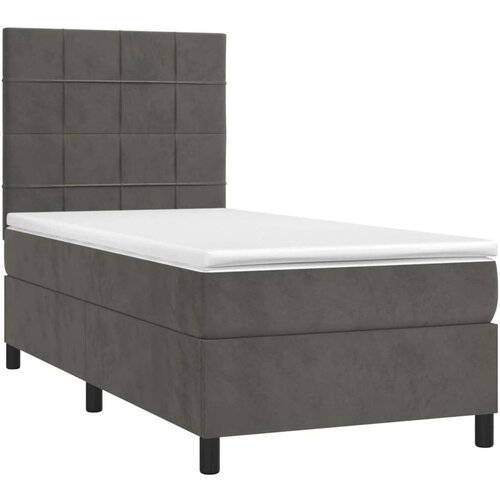 Box spring krevet s madracem tamnosivi 90x190 cm bar&amp;scaron;unasti Slike