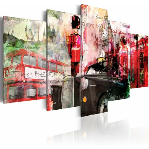  Slika - Memories from London - 5 pieces 200x100