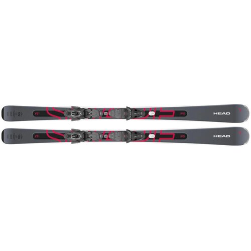 Head skije v-shape E-V5, sivo-crvene Slike