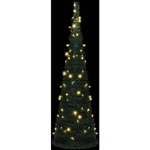  Prigodno umjetno božićno drvce s LED svjetlima zeleno 150 cm Slike