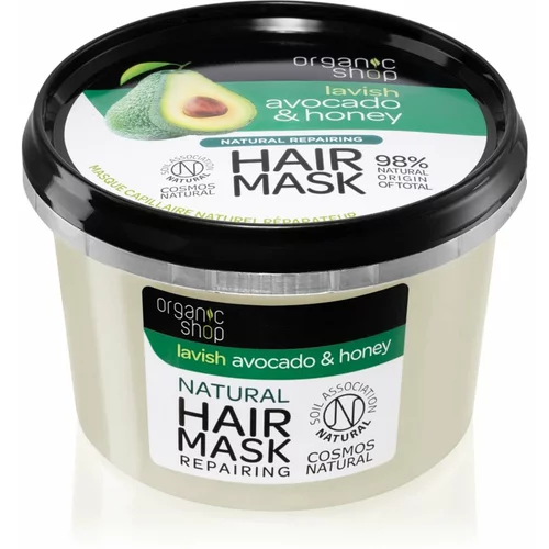 Organic Shop Natural Avocado & Honey regeneracijska maska za lase 250 ml