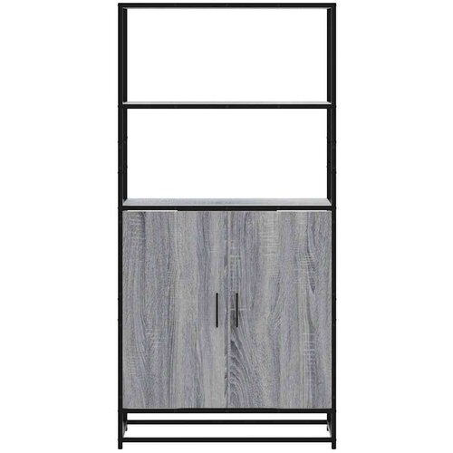 VidaXL Visoka ploča siva Sonoma 68x35x139 cm Konstruirano drvo i metal Slike