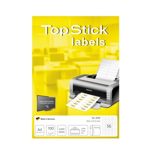  Etikete TOPSTICK 52,5X21,2 A4/56 1/100 Herma Cene