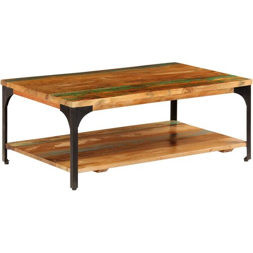  Stolić za kavu s policom od obnovljenog drva 100 x 60 x 35 cm Cijene