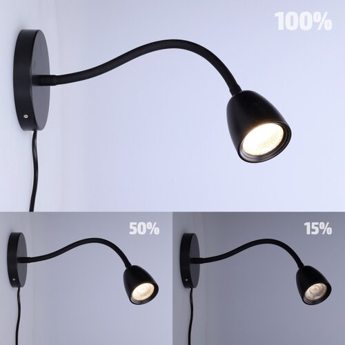 Solight WO54-B - LED prigu&amp;scaron;iva zidna lampica LED/4W/230V crna Slike