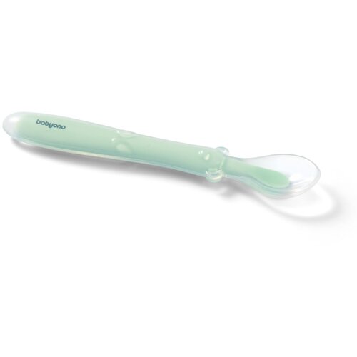BabyOno Silicone Spoon 6m+ žlička za otroke Mint 1 kos Slike