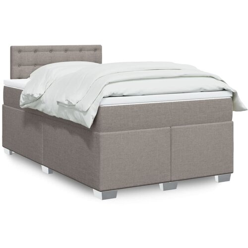 VidaXL Box spring postelja z vzmetnico taupe 120x190 cm blago Slike