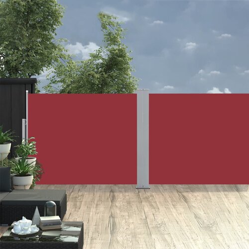 vidaXL uvlačiva bočna tenda 140 x 1000 cm crvena Cijene