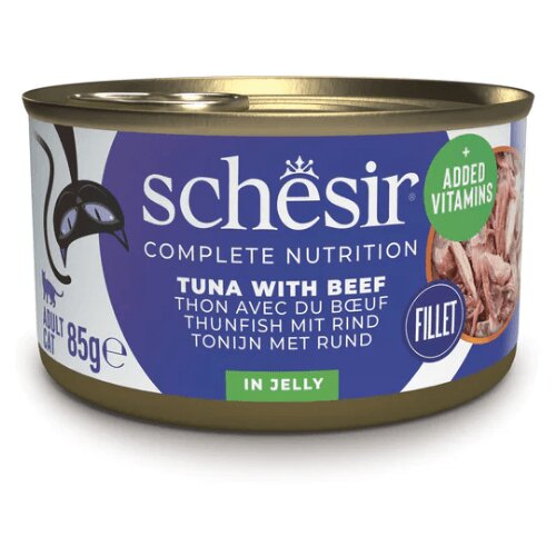 Schesir Hrana za Mačke Tuna i Govedina Complete Nutrition Jelly 85g Slike