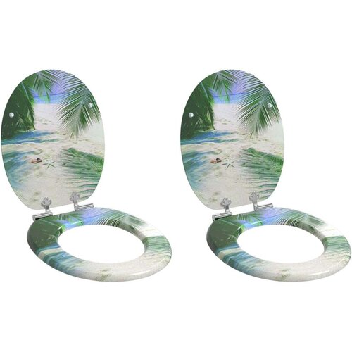  Toaletni pokrov s tiho zaporo 2 pcs Zelena 44 x 38 cm, (5000207979) Cene