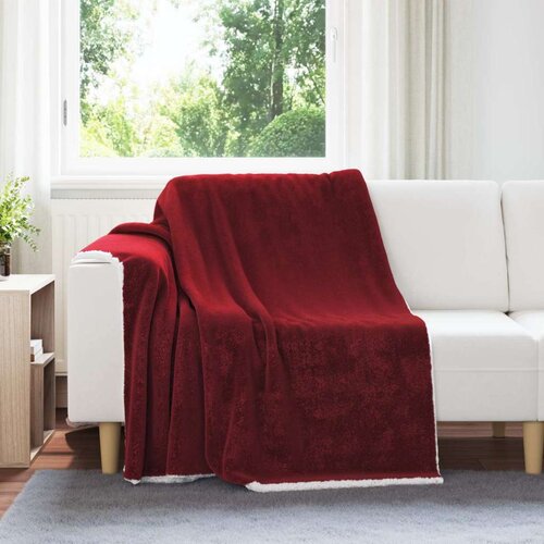  Odeja Bordeaux rdeča 150 x 200 cm Flis, (5000288077) Cene