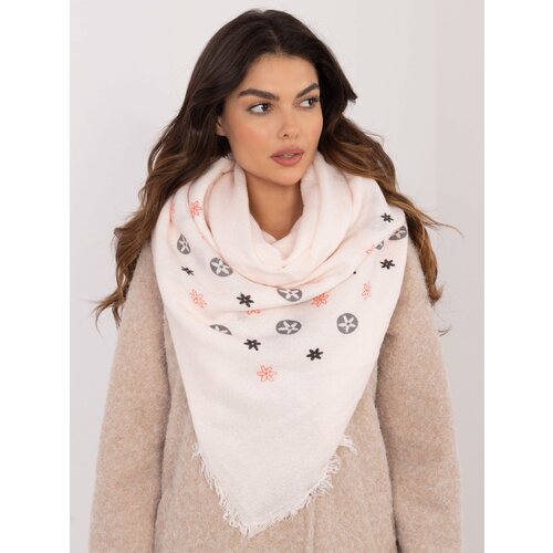 Fashionhunters Light pink women&amp;#039;s scarf with fringe Slike