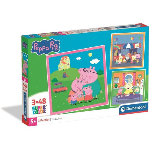 Clementoni Pujsa Peppa 3 x 48 kosov Super Color sestavljanka - Cene