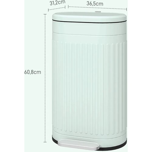  Kanta za smeće s pedalom 30 l poklopac 36 5x31 2x60 8 cm zelena Slike