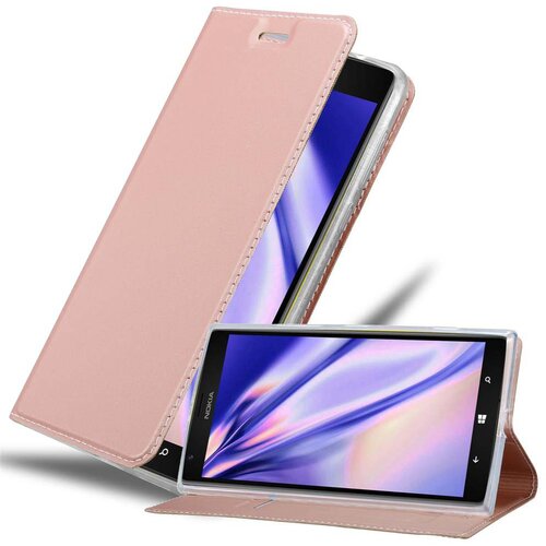 Cadorabo Ohi&scaron;je, združljivo z Nokia Lumia 1520 v klasična rožnata zlata - Za&scaron;čitni ovitek z magnetnim zapiranjem, stoječo funkcijo in režo za kartice, (20551228) Cene