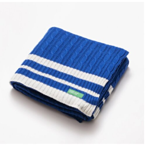 Benetton Dekorativna odeja 140x190 cm, be-0662-bl, modra Slike