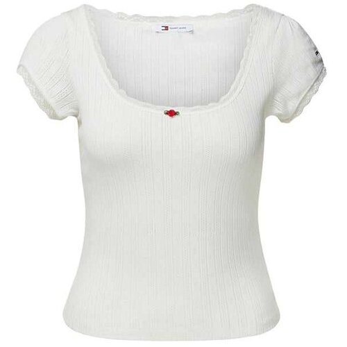 Tommy Hilfiger bela ženska majica THDW0DW20621-YBL Cene