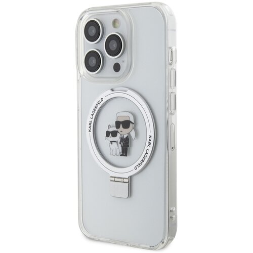 Karl Lagerfeld Magsafe ohi&amp;scaron;je za Apple iPhone 15 Pro TPU Ring Stand Karl et Choupette, Prozorno, (21244272) Slike