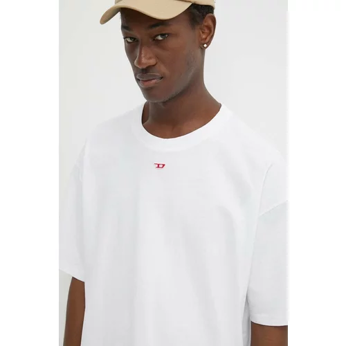 Diesel Pamučna majica T-BOXT-D MAGLIETTA za muškarce, boja: bijela, bez uzorka, A13937.0NIAR