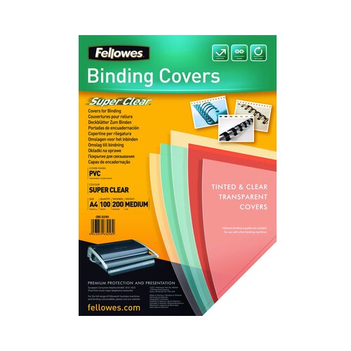 Fellowes folija za koričenje 5376102 pvc 200 mic providna Slike
