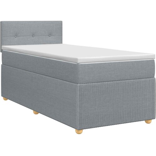  Boxspring krevet s madracem Svjetlosiva 80 x 200 cm Tkanina Slike