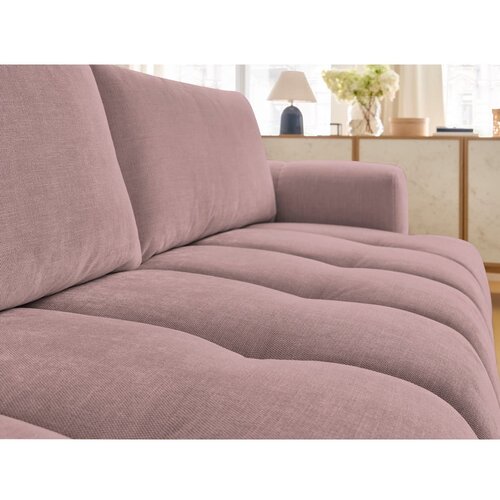 Bobochic Paris Rožnata raztegljiva/s prostorom za shranjevanje sedežna garnitura 251 cm Fuji &amp;ndash; Slike