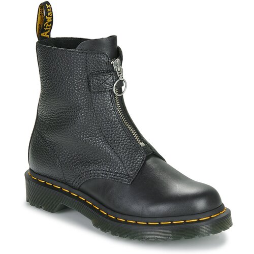 Dr. Martens 1460 Pascal Frnt Zip Black Wanama Black Milled Nappa Crna Slike