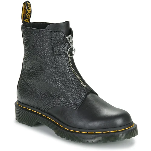 Dr. Martens 1460 Pascal Frnt Zip Black Wanama Black Milled Nappa Crna