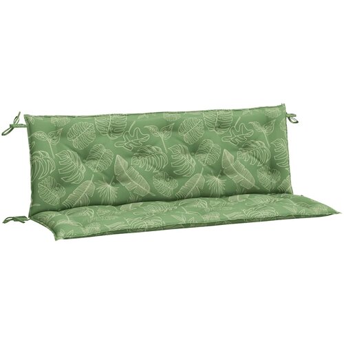 VidaXL Jastuci za vrtnu klupu 2 kom s uzorkom li&amp;scaron;ća 150x50x7cm tkanina - Uzorak li&amp;scaron;ća 150 cm 2 Slike